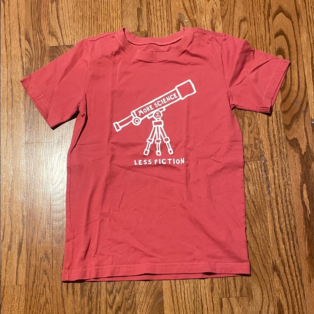 Life Is Good Coral-Red Telescope Graphic Tee